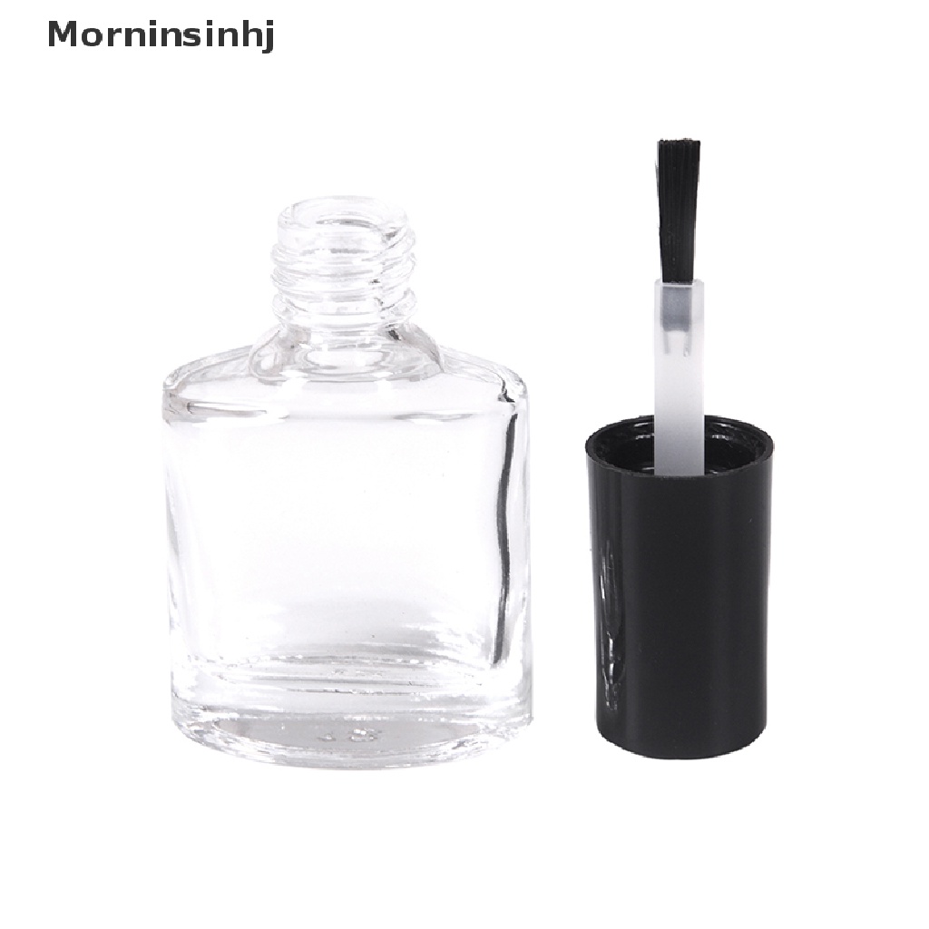 Mornin 10/15ml Botol Kutek Kosong Kaca Bening Dengan brush refillable manicure tool id