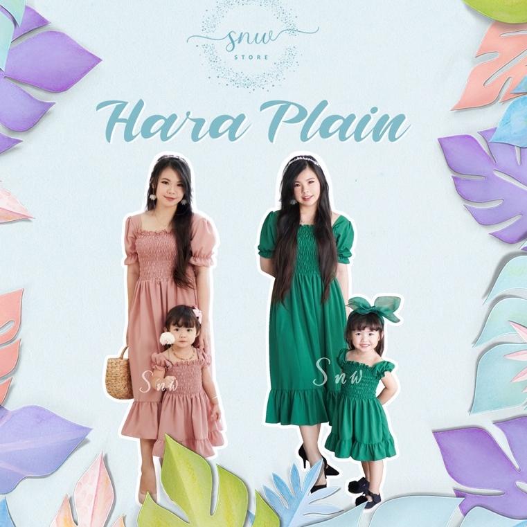 Stok Terbaru Hara plain dress mom kids // snw // Set couple ibu anak