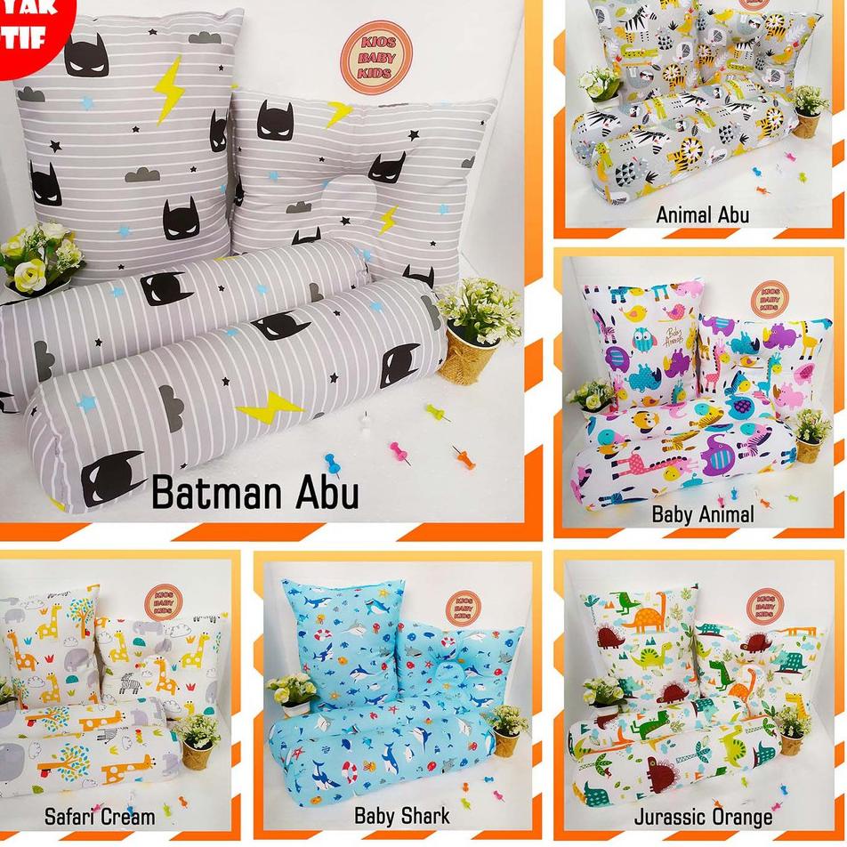 Diskon Terkeren Bantal Bayi Set Guling (1 Bantal + 2 Guling) - Set Bantal Guling Bayi ANTI BENJOL & 
