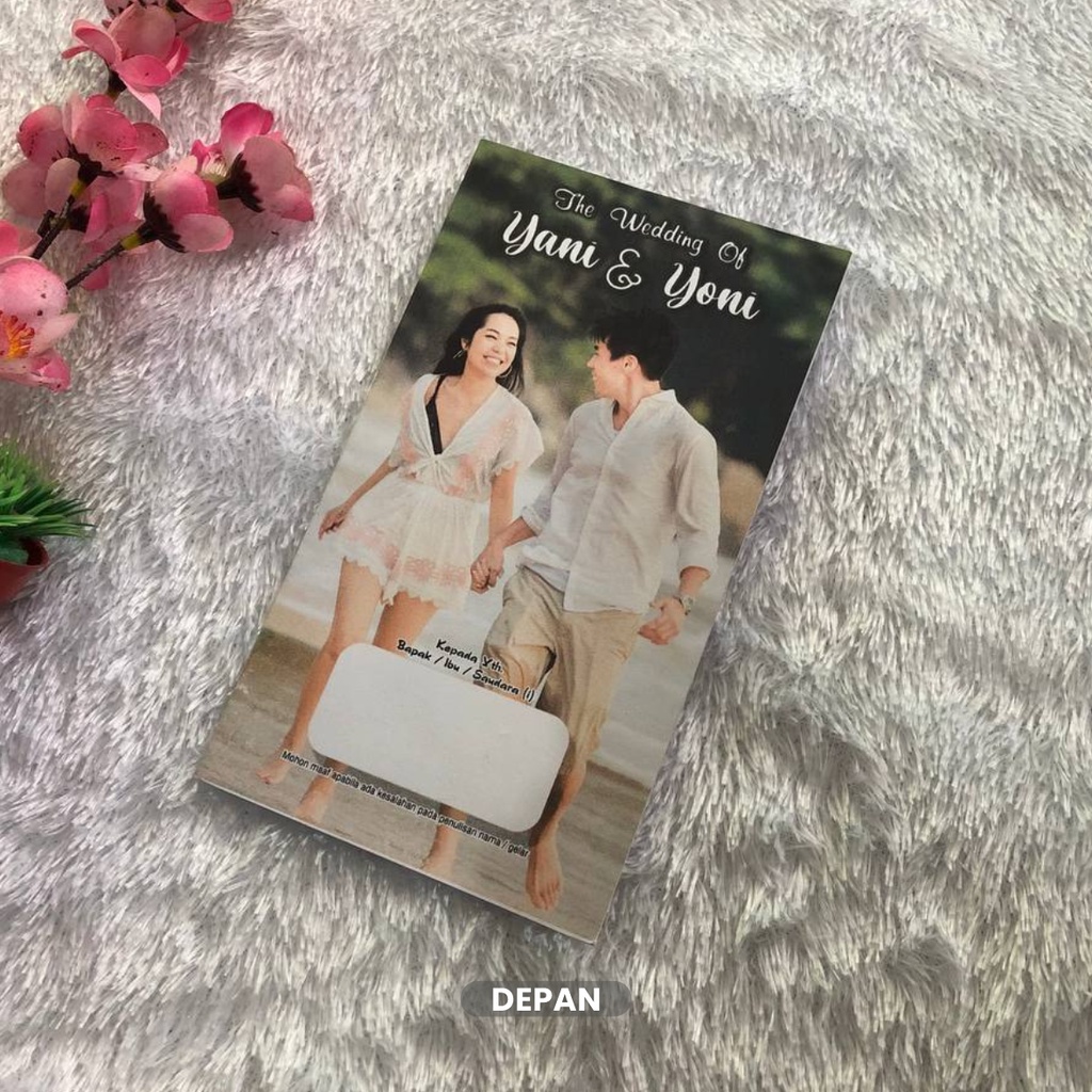 Undangan Penikahan Full Foto Bifold Bonus Denah & QR Code