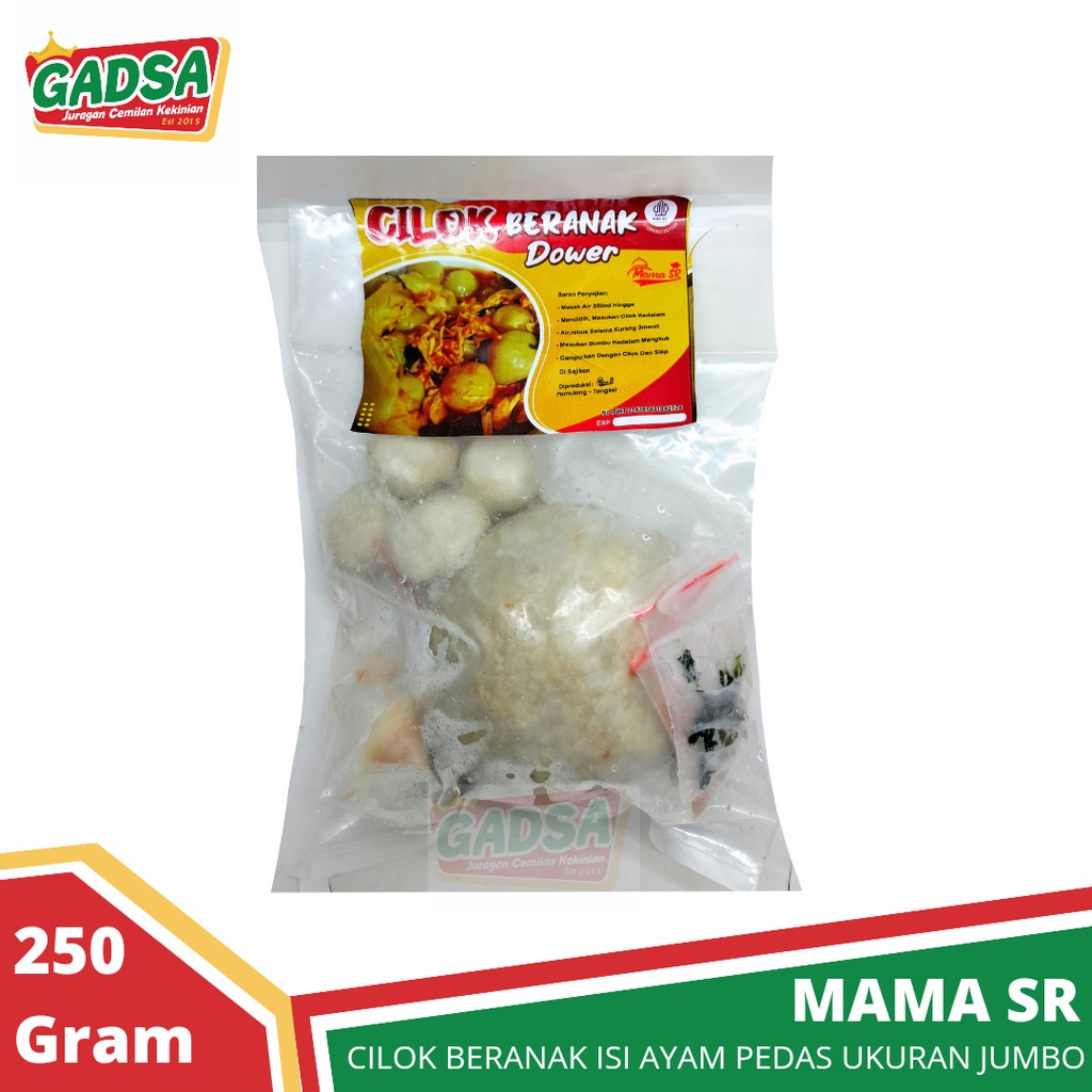 Cilok Beranak Jumbo isi Ayam Pedas plus bumbu