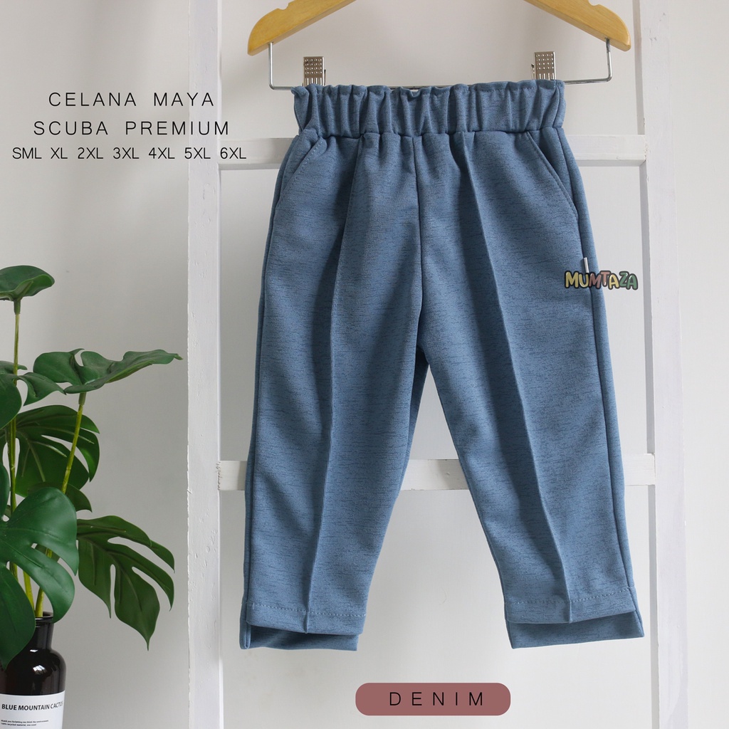 Celana Panjang Anak MAYA Part 2 SML XL 2XL 3XL 4XL 5XL 6XL - Celana panjang scuba premium - Celana Anak Perempuan