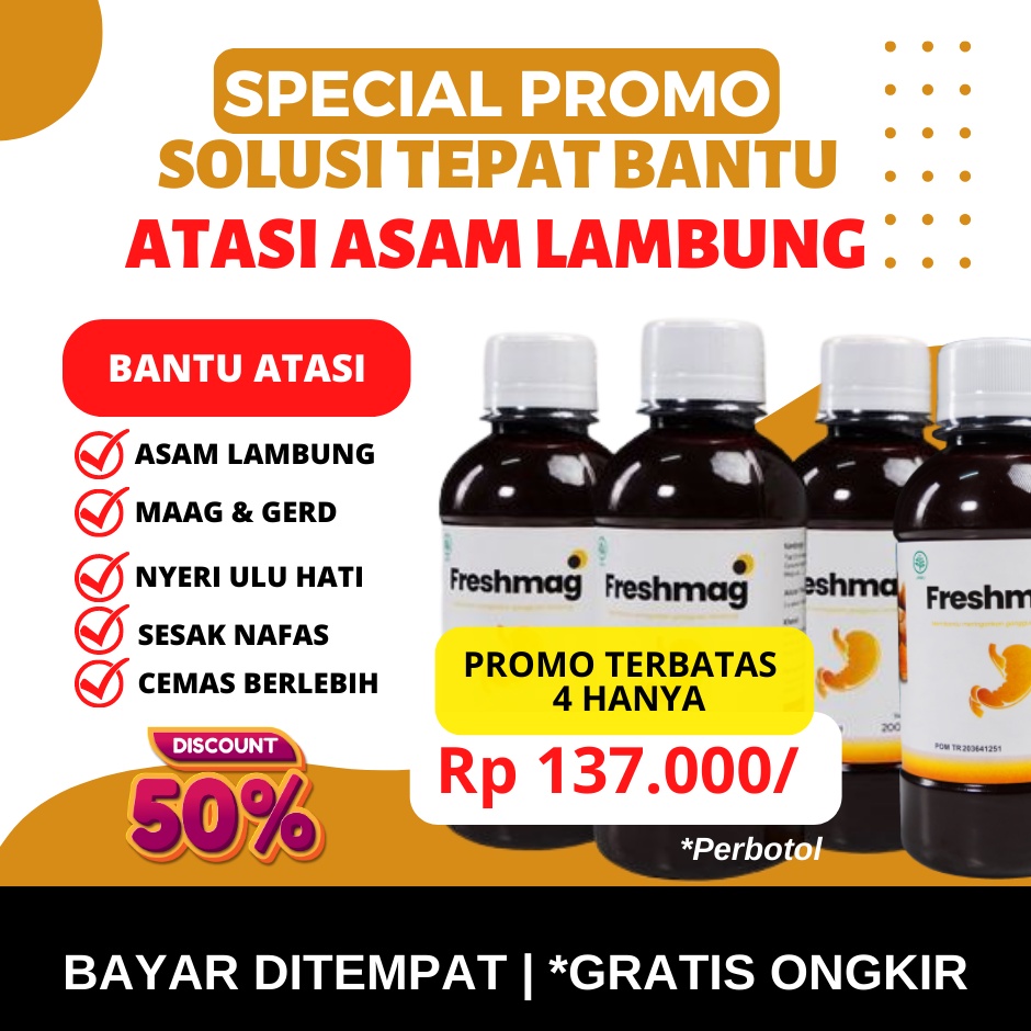 

Freshmag Madu Lambung - Solusi Tepat & Cepat Atasi Asam Lambung , Maag Kronis , dan Gerd