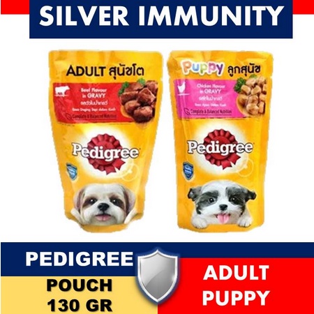 PEDIGREE POUCH WET FOOD 130gr MAKANAN ANJING ADULT PUPPY