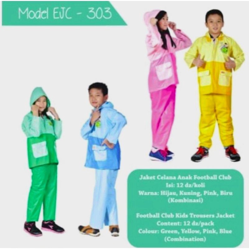 Jas Hujan Anak Jaket Celana Elmondo 302 Nouvo Warna Warni Unisex cowok dan Cewek / Jas Hujan buat anak