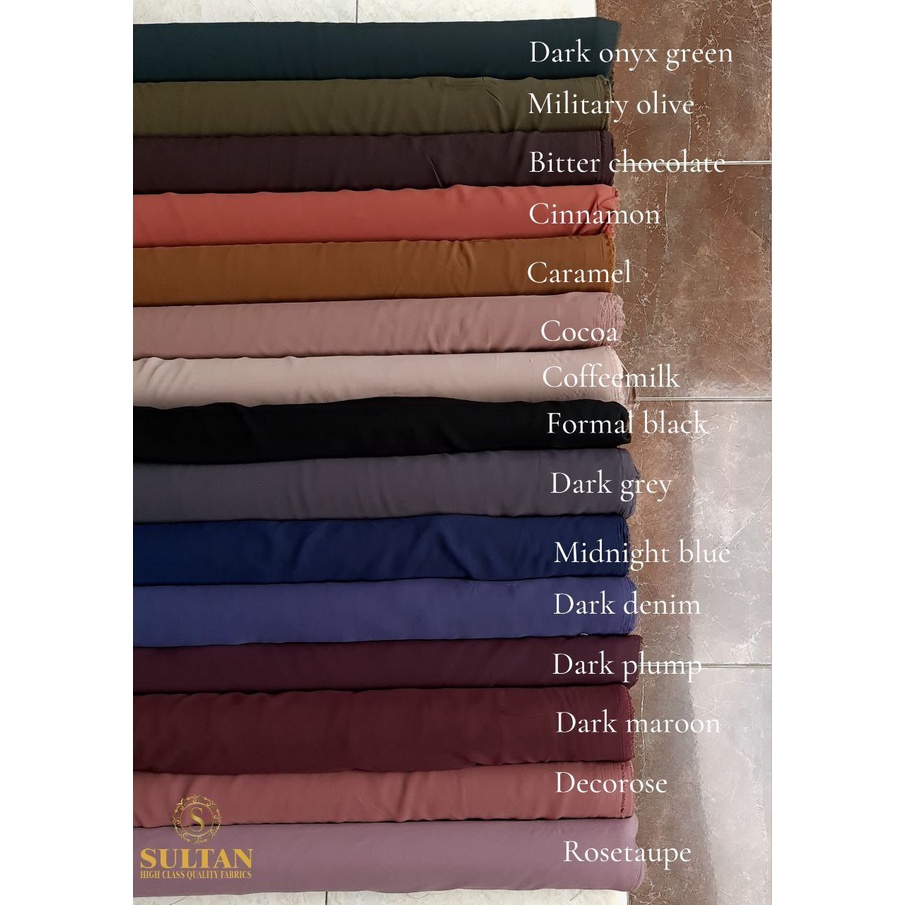 ARABESCHI Sifon arab kain cadar niqab formal Jet Black Murah KAIN SULTAN BUKAN SISA EKSPOR