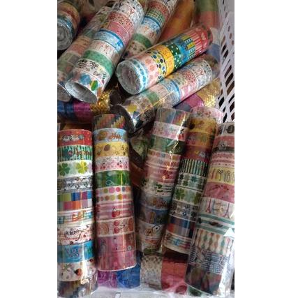 

D91 ((dian)) Isolasi/solatip fancy bergambar unik dan lucu isi 10pcs RECOMENDED ぺ