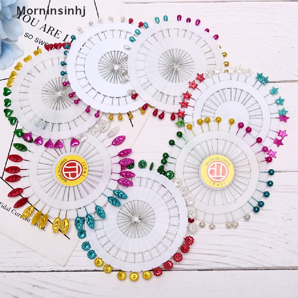 Mornin 30Pcs/Set Warna-Warni Hati Daun Bintang Selendang Jilbab Pin Abaya Syal Bros Perhiasan id