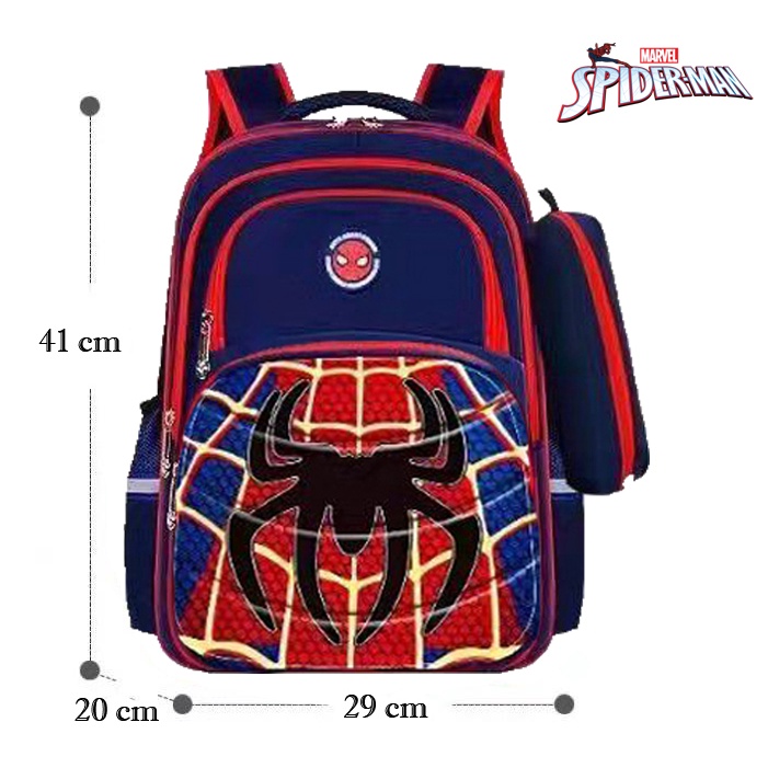 Tas Sekolah SD-SMP Ransel Anak Laki-Laki  Tas Anak Import Karakter Superhero 3D Emboss Backpack School Import for Boys