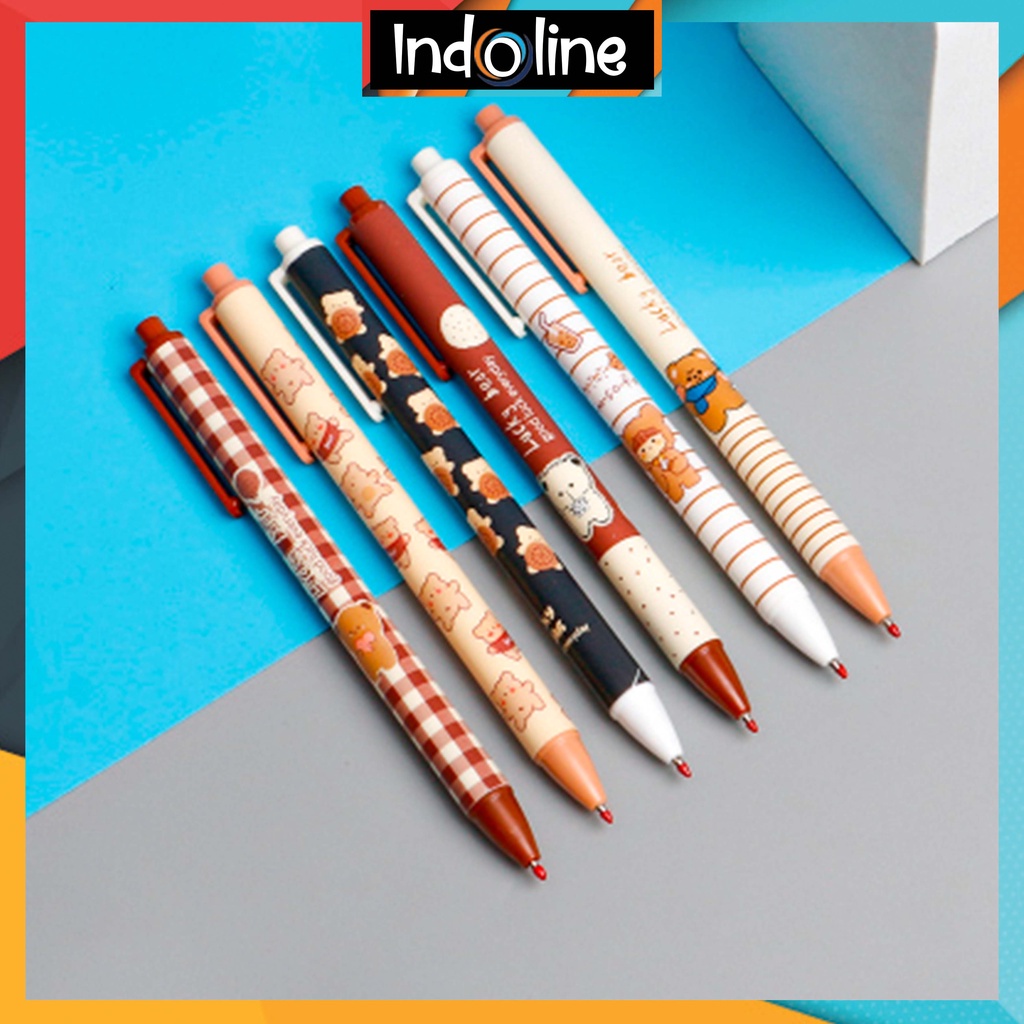 

✔️ Pulpen Gel Motif Cartoon Pulpen Pelajar Dan Kantor Pena Lucu Puru Bear Import COD