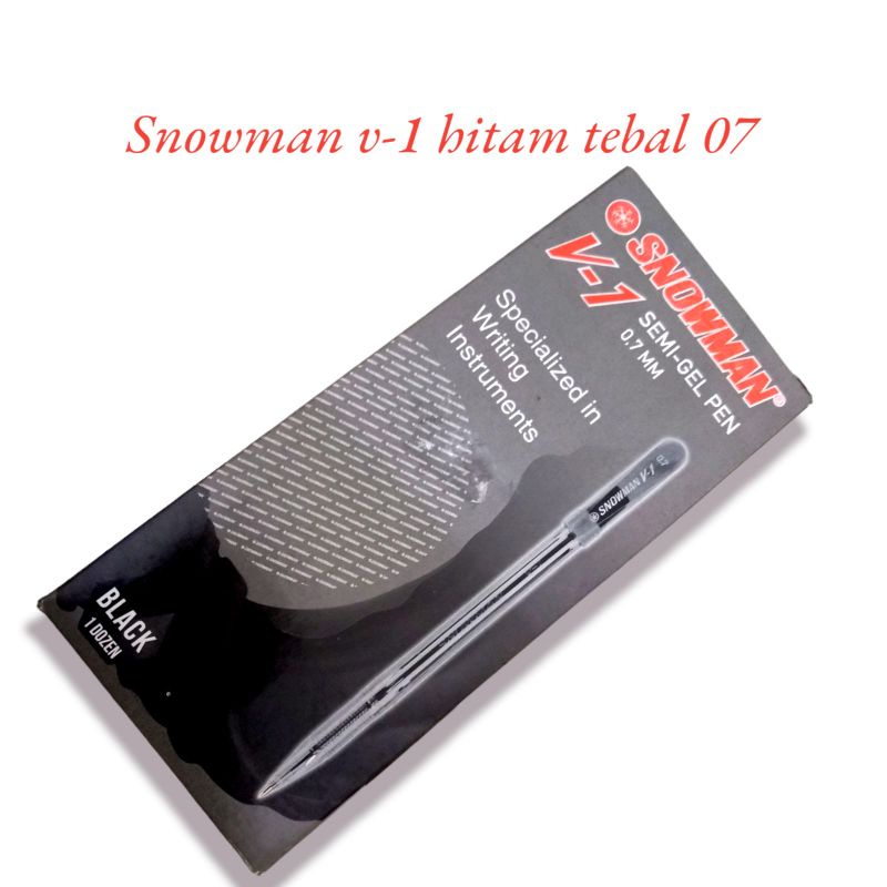 

BULPEN SNOWMAN V-1 0.7MM HITAM ISI 12 PCS (ECERAN)