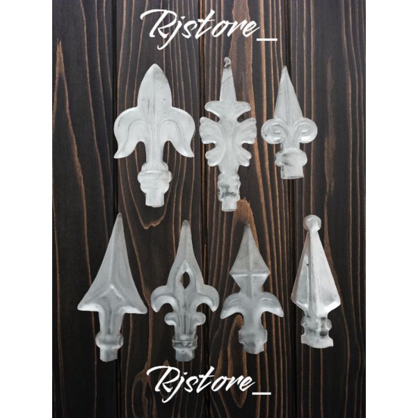 Tombak pagar besi plat kecil dan besar, tombak gerbang ornamen dan aksesoris pagar besi