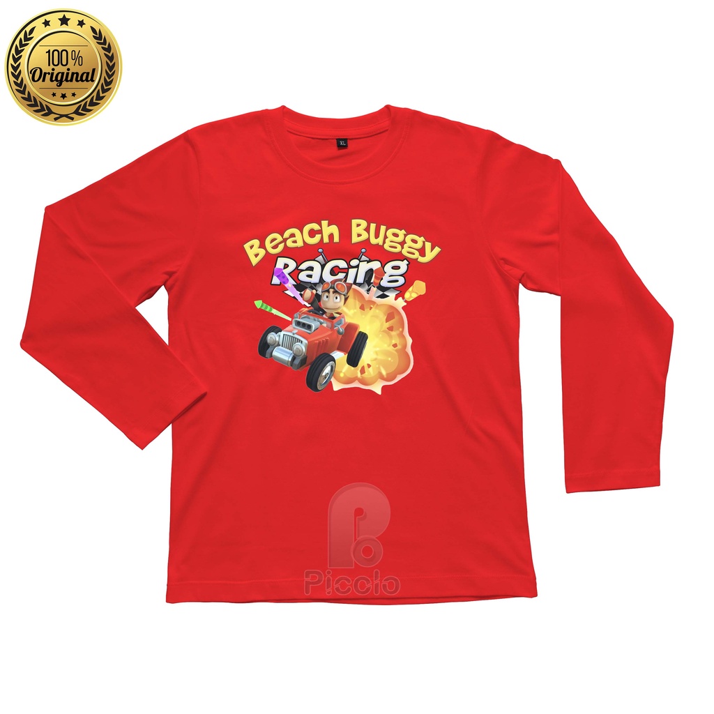 (FREE NAMA) BAJU KAOS ATASAN LENGAN PANJANG ANAK MOTIF GAME BEACH BUGGY RACING UNISEX