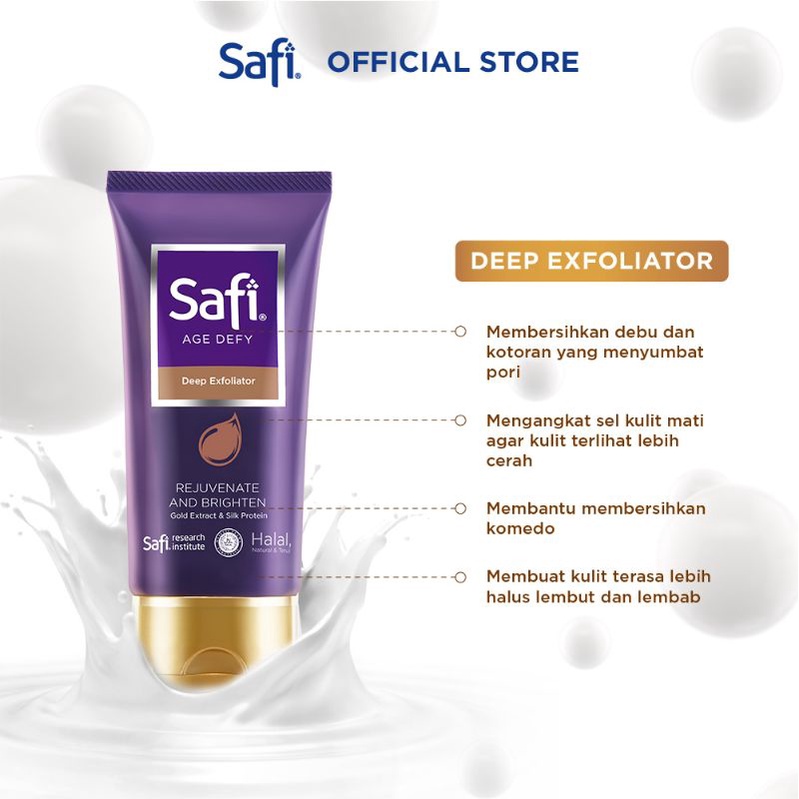 Safi Age Defy Anti Aging Deep Exfoliator Face Scrub 75g/Peeling /Scrub wajah /pembersih wajah /pembe