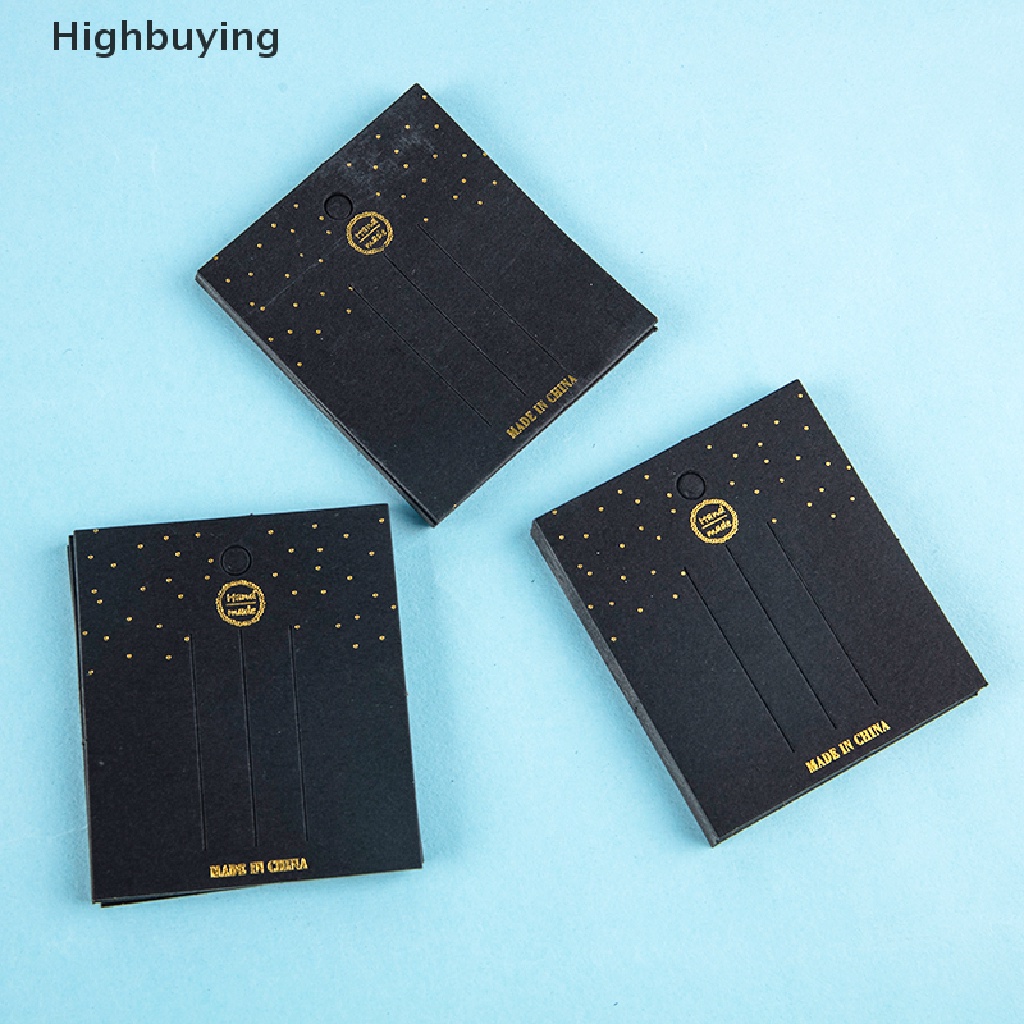 Hbid 50PCS Hairpin Black Paper Earring Card Holder Kertas Jepit Rambut Kalung Display Kartu Karton Hang Tag Senada Packaging Bag Untuk Membuat Kemasan Perhiasan Diy Glory