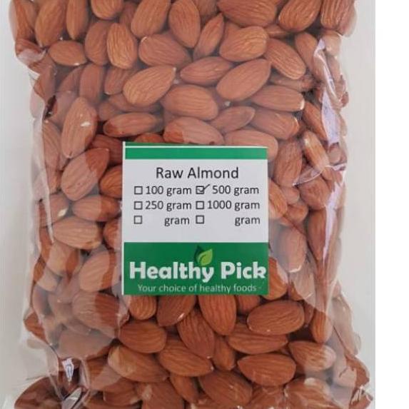 

℮ Raw Almond Whole 500gr Almond Mentah ➬