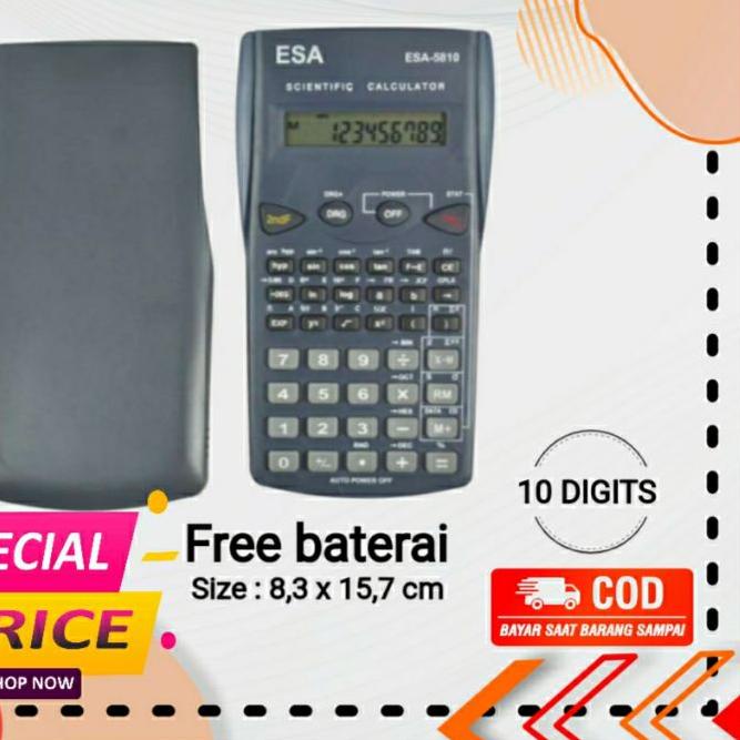 

Kirim Langsung Kalkulator Scientific Murah Calculator Sin Cos Matematika Kakulator Sekolah Belajar 10 DIGITS Free Baterai RR4**