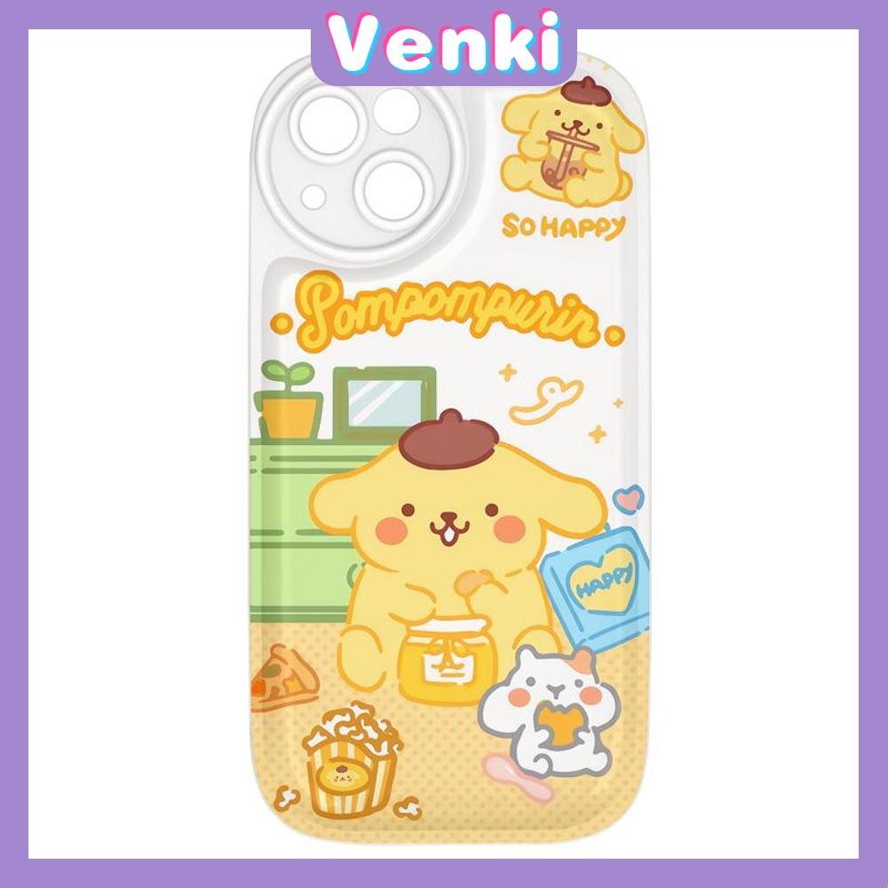 Case For iPhone 11 Soft TPU Air Cushion Case Glossy Cute Cartoon Puppy Airbag Shockproof Camera Protection Compatible for iPhone 14 13 12 11 Pro Max 7 8 Plus