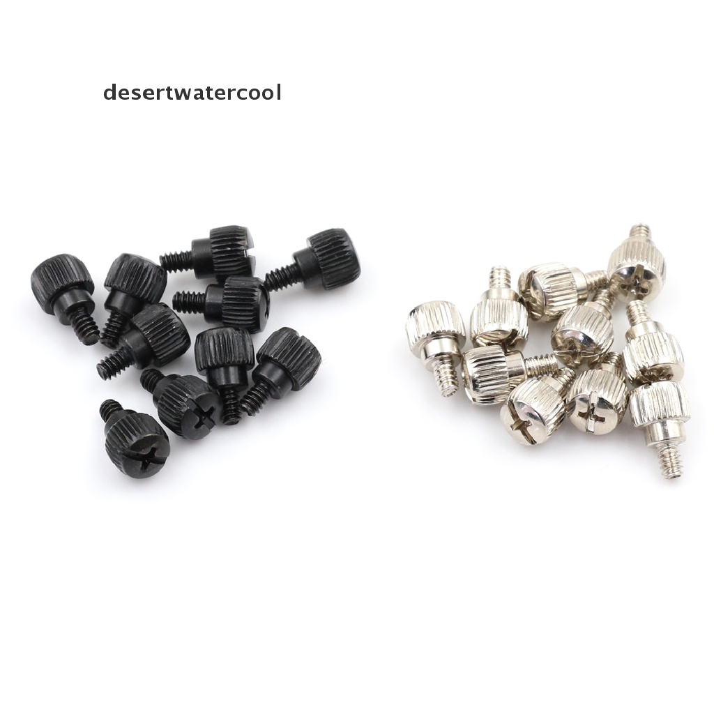 Deid 10pcs6#32 * 5benang Gigi Panjang 5mm Komputer PC Case Tanpa Perkakas Penyesuaian Sekrup Martijn