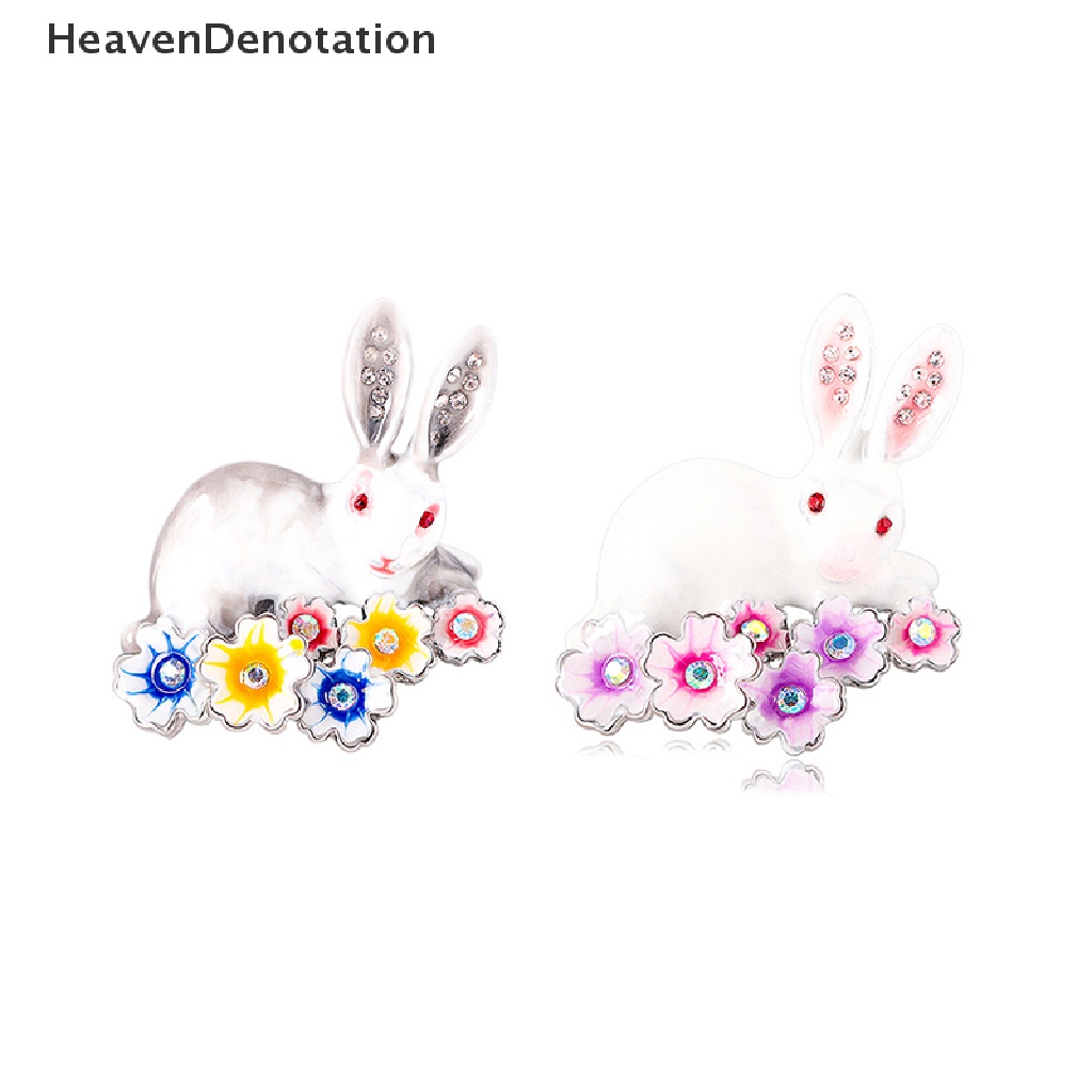[HeavenDenotation] Enamel Lucu Bunga Sakura Dicat Kelinci Bros Unisex Hewan Pesta Pin HDV
