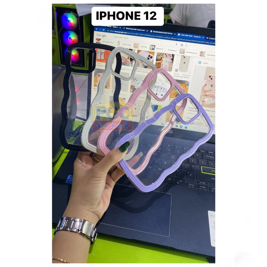 SILIKON HP CURLY EDGE ( IPHONE 12  ) CASE TERBARU 2023 - PGC MALL