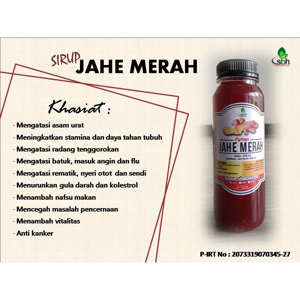 

SIRUP JAHE MERAH BARU