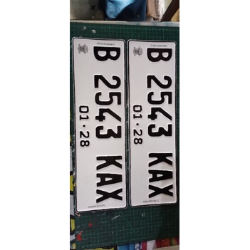 PLAT NOMOR MOBIL FONT TERBARU/ LAMA STANDART SAMSAT PUtIH DAN HITAM PAKE LOGO STIKER KORLANTAS POLRI