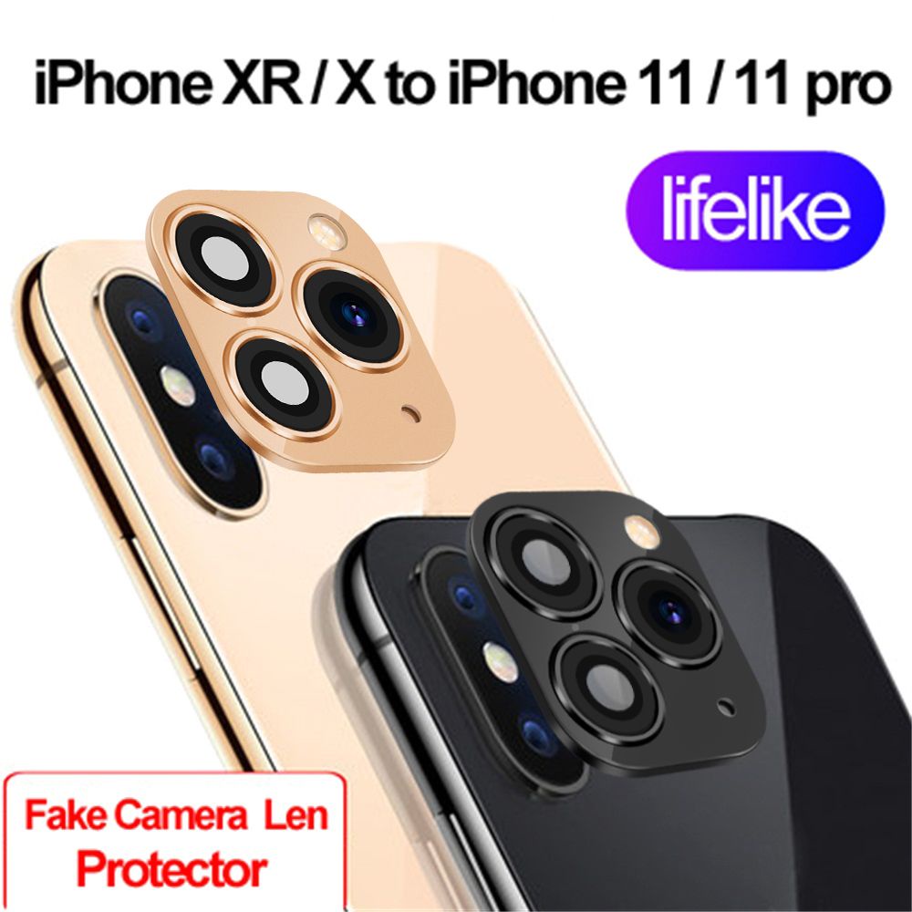 1pcs Update Stiker Lensa Kamera Palsu Detik Ganti Cover Case Pelindung Layar Untuk iPhone XR X Change to iPhone 11pro Max
