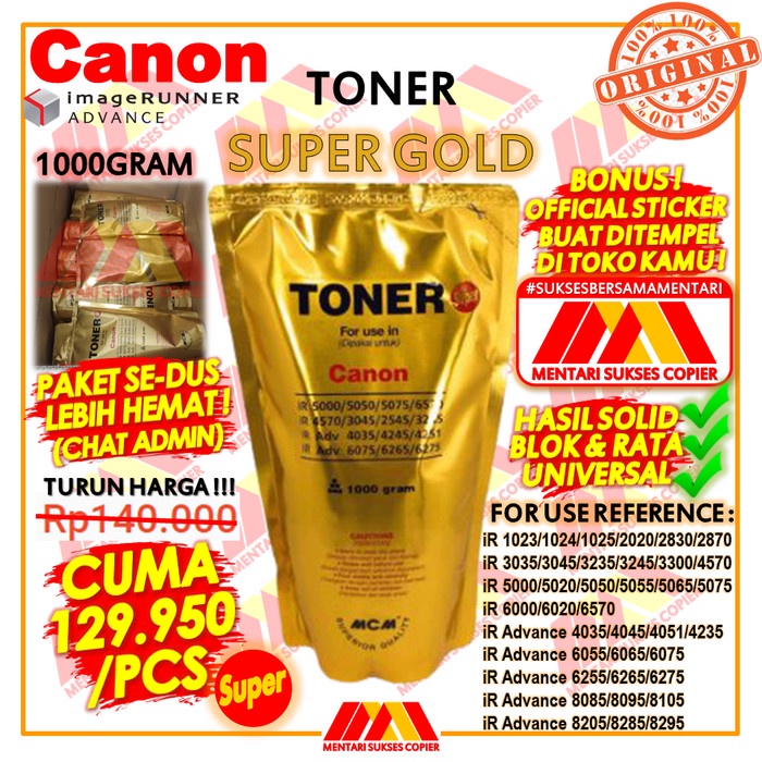 

[[JNT COD]] TONER SUPER GOLD MCM MESIN FOTOCOPY KUALITAS TERBAIK