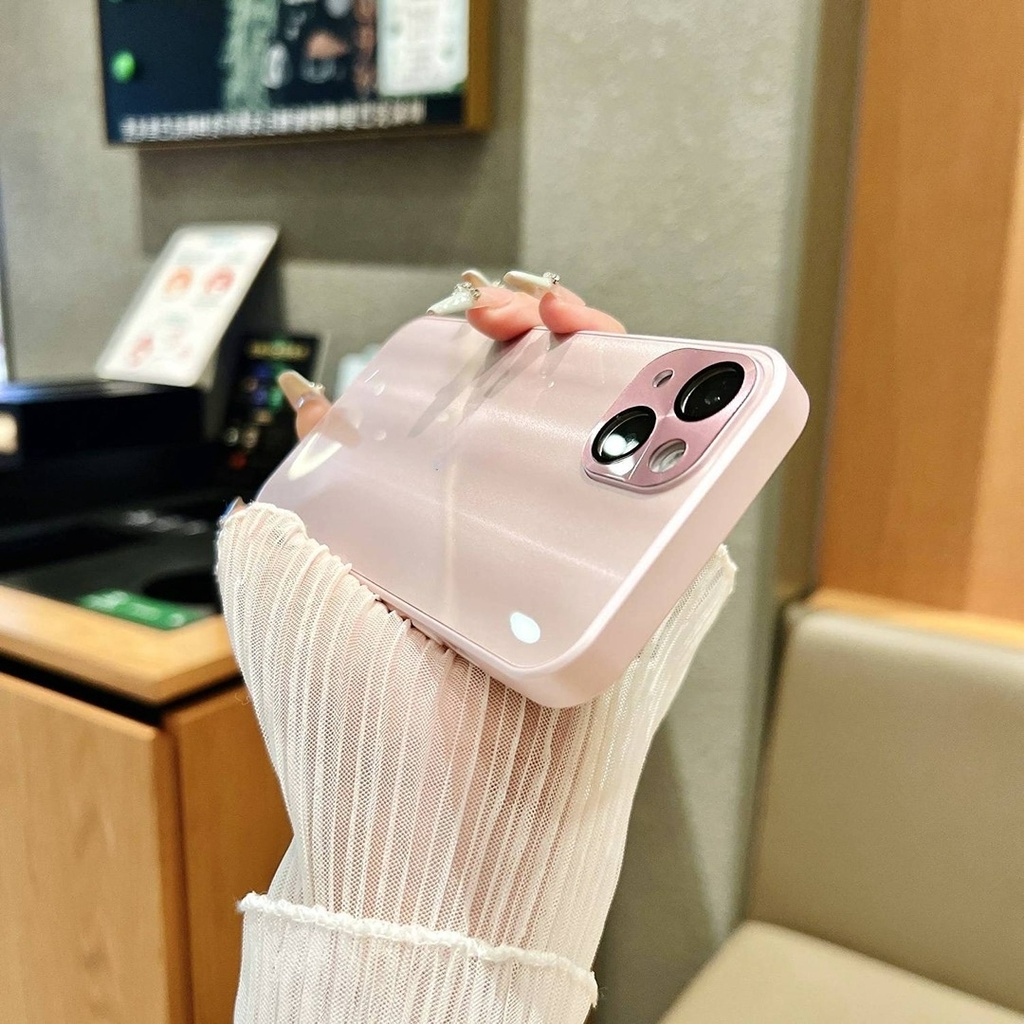 Casing Ponsel Gradasi Laser Ungu Rumput Untuk IPhone 14 Pro MAX 14Plus Casing Pelindung Mata PC Kelas Atas