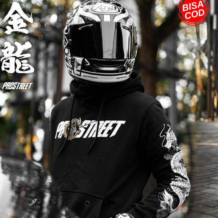 ♔ HOODIE PROSTREET KIN RYU BLACK NEW /HOODIE SUNMORI PRIA/  SWEATER MOTOR PRIA / JAKET SWEATER SWITE