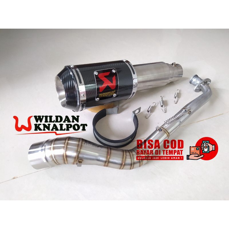 KNALPOT AKRAPOVIC LORENZO KARBON VARIO 160 150 125 NMAX NEW OLD AEROX 155 ADV 150 PCX 150 160 BEAT N