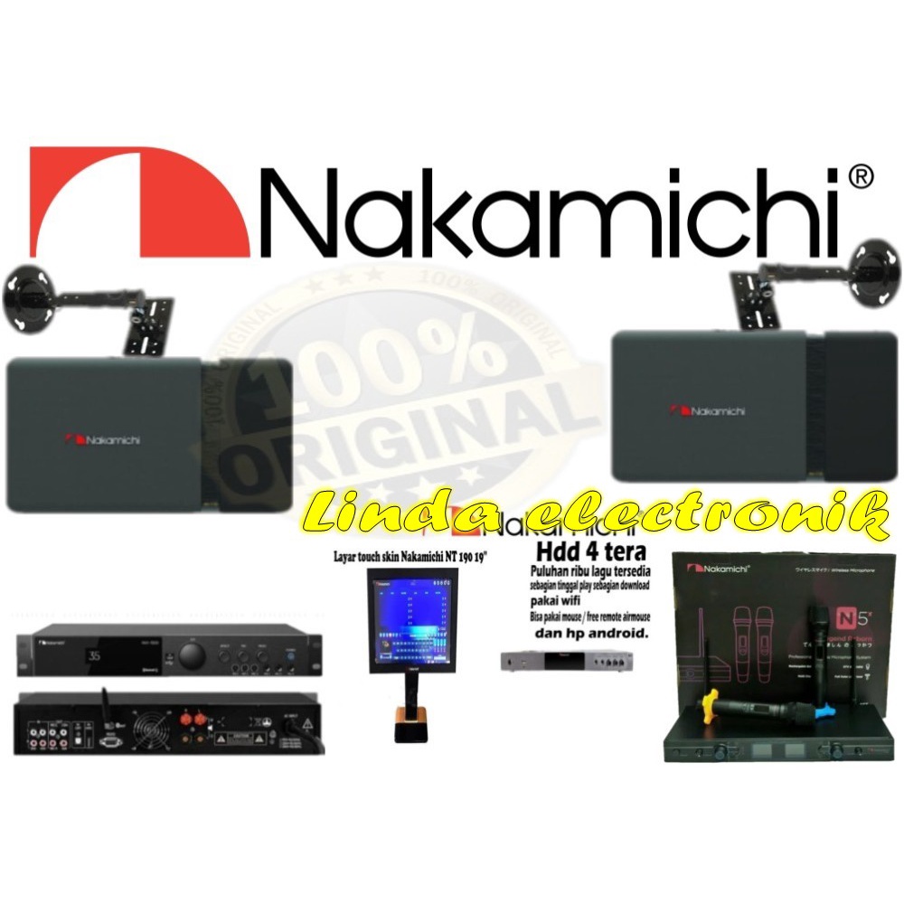 paket karaoke nakamichi nvx9200 av110 n5x nkx55 4 tera +touchskin 19''
