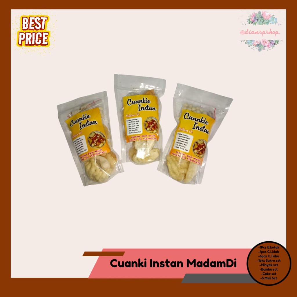 

Cuanki instan sudah ada bumbu nya, no pecin. Pedas nampol rasa cuankinya enak kuahnya mantap