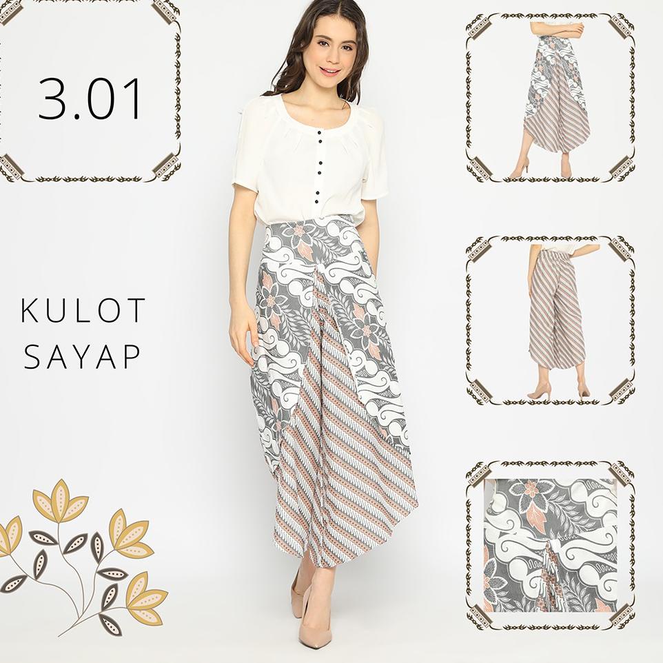 MENARIK celana Kulot sayap Lawasan Batik Celana Tumpuk Kerja Kantoran Bawahan Kebaya Sogan Genes Kas