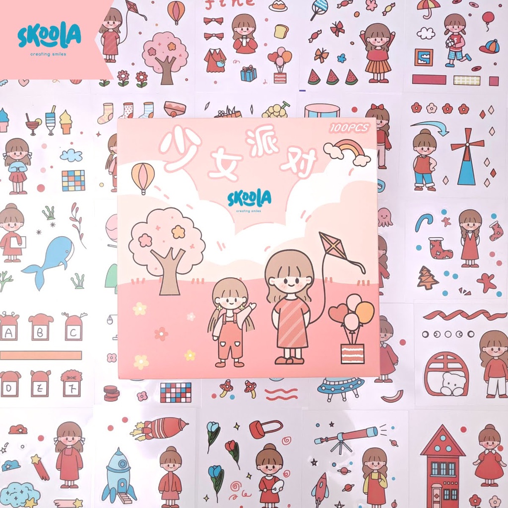 Skoola Stiker Momo Anak Remaja Sticker Aesthetic Lucu Waterproof