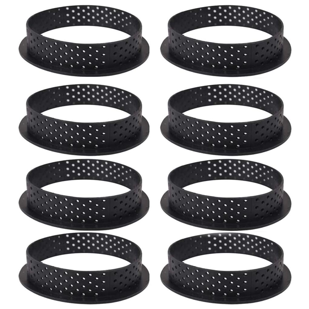 8pcs Cetakan Kue Dessert Mousse Circle Slicing Mold DIY Non Stick Dekorasi Bakeware