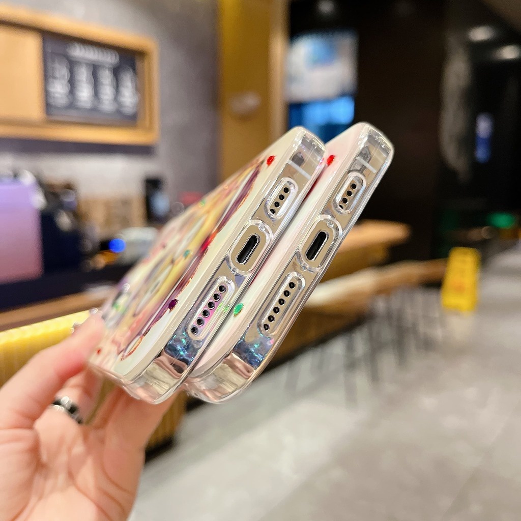 IPHONE  Casing Ponsel Desain Patrick And Bob Glossy Pesta Kompatibel Dengan Iphone12 13 14 11 Pro Max X Xs Max Xr Fdgcv