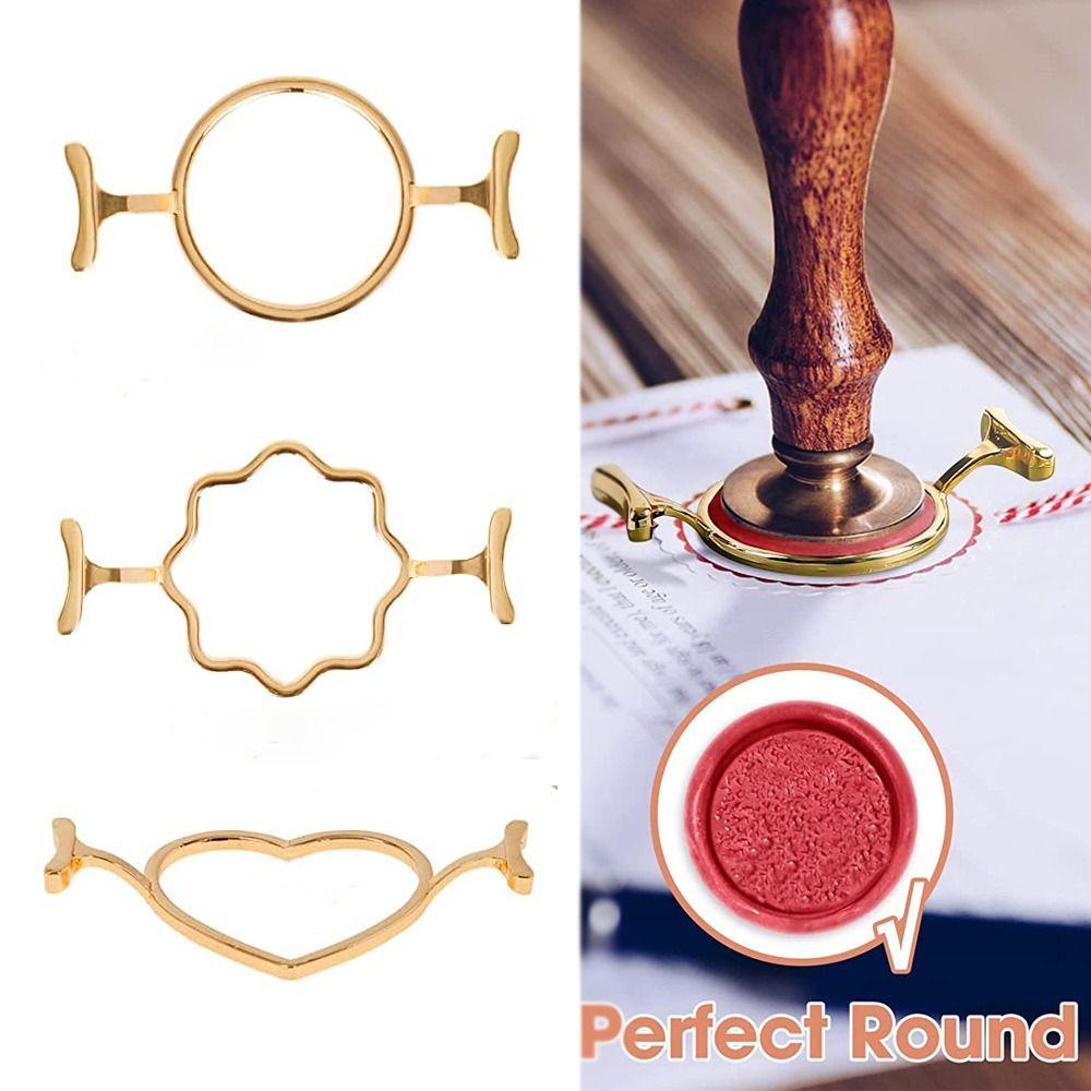Solighter Cetakan Segel Lilin Mudah Digunakan Warna Emas Tahan Lama Round Wax Sealing Mold