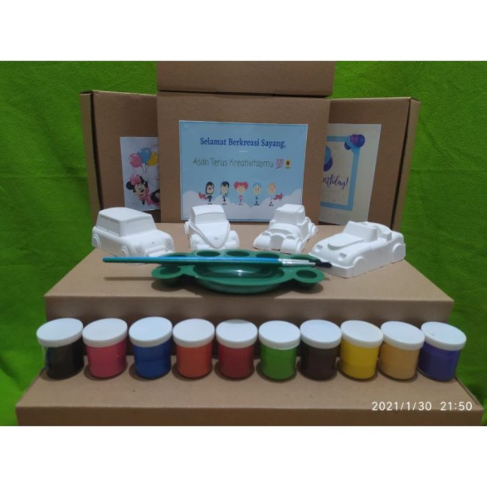 

DISKON/ Painting Kit Paket Mewarnai Patung Lukis Seri Mobil