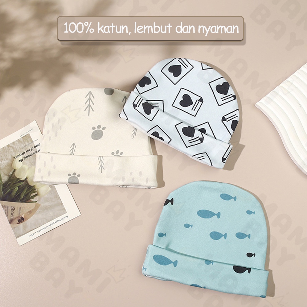 OKEYI Topi Kupluk Bayi Lucu Newborn Usia 0-18 Bulan