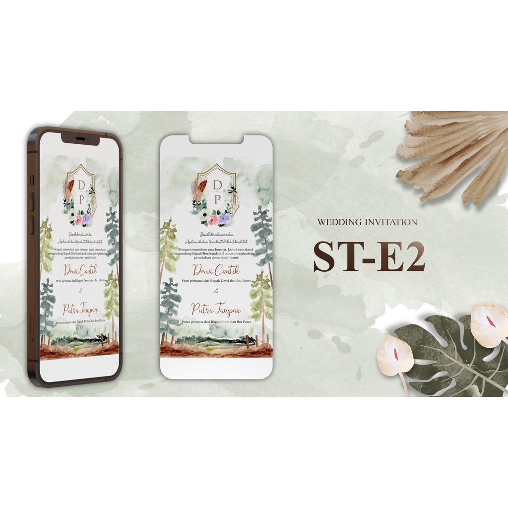 ST-E2 | Video Undangan Pernikahan / Wedding Invitation Potrait