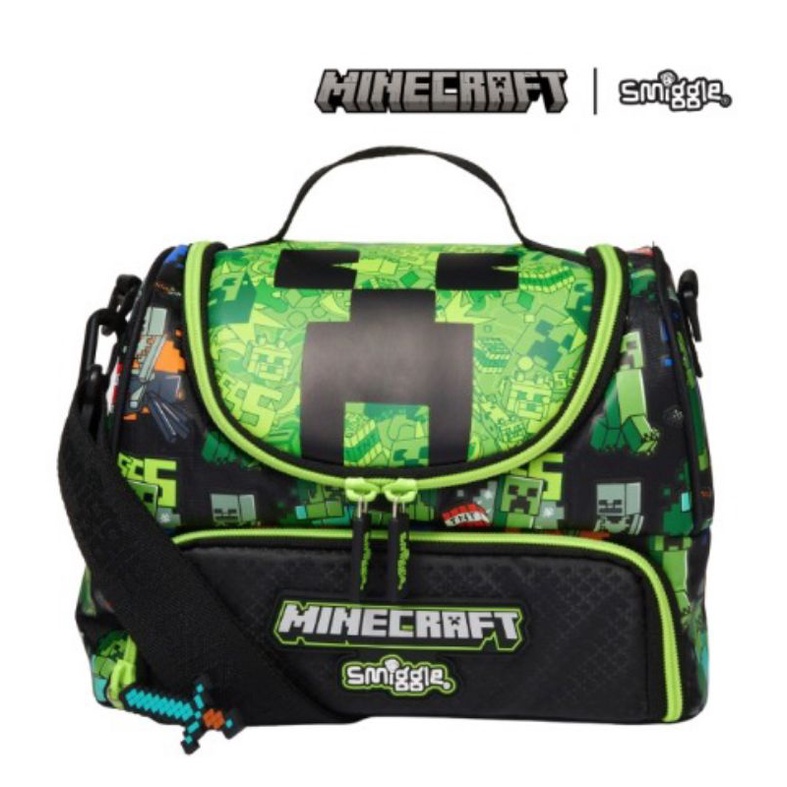 Smiggle Minecraft series ransel/lunchbag/dompet