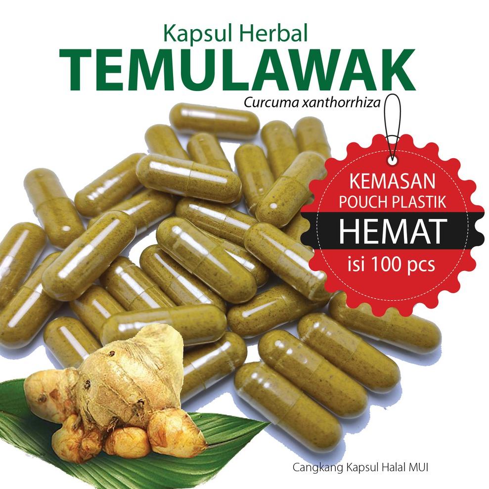 

【F⚡ASH SALE✅】 TEMULAWAK 100 Kapsul Herbal Kesehatan Fungsi Hati/ Hepatitis & Lambung/ Maag