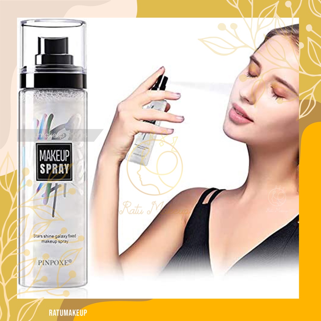 [BISA COD]GECOMO Setting Spray Make Up Finishing membuat Makeup Tahan Lama Glowing Shimmery Satin/ma