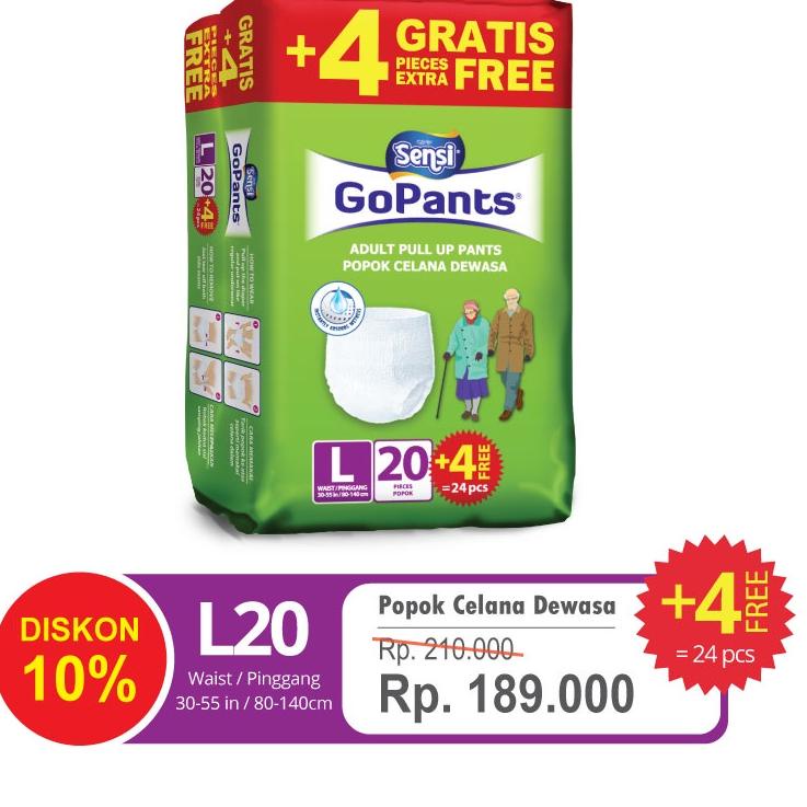 ✨Terbaru✨ SENSI GOPANTS L20 - Popok Celana Dewasa grosir