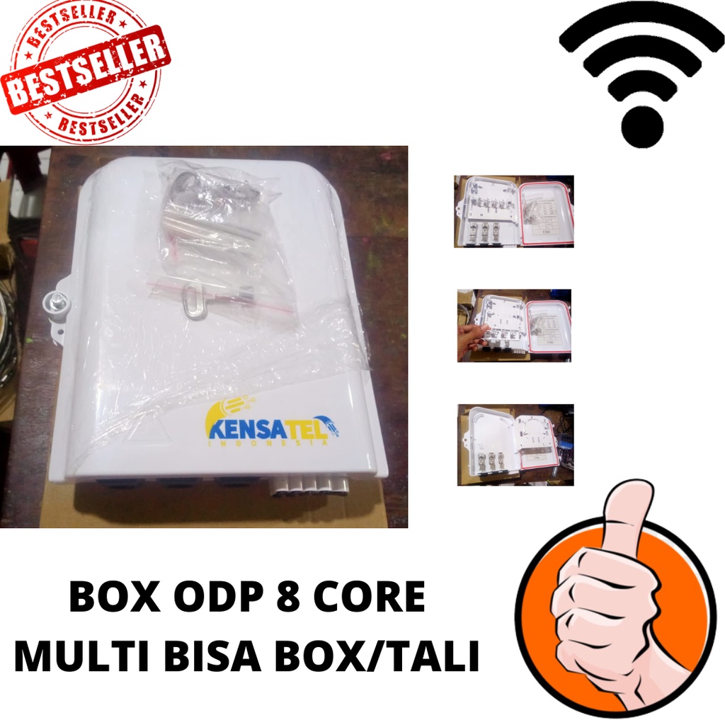 BOX ODP 8 CORE FULLSET WITH SPLITER 1X8 TALI WARNA