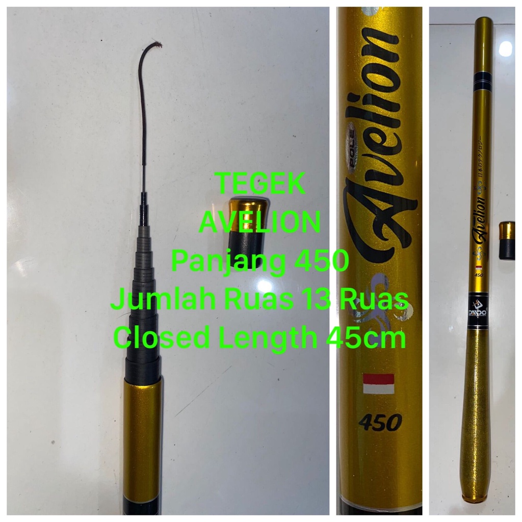 Joran Pancing Tegek Carbon Ruas Pendek Daido Avelion 450 Cm