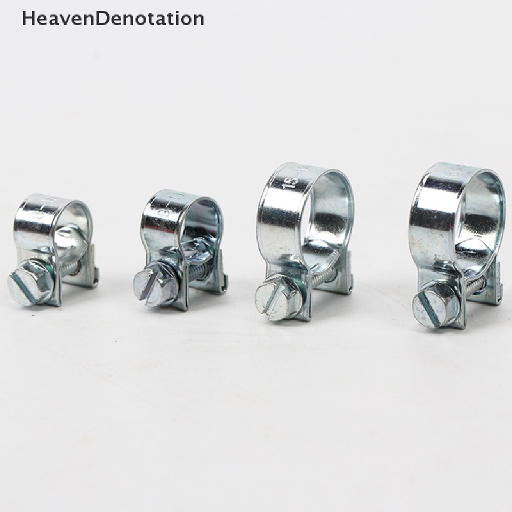 [HeavenDenotation] 10pcs Klip Selang Bakar Mobil Set Mini Carbon Steel Air Hose Clamp Klip Pipa Bensin HDV