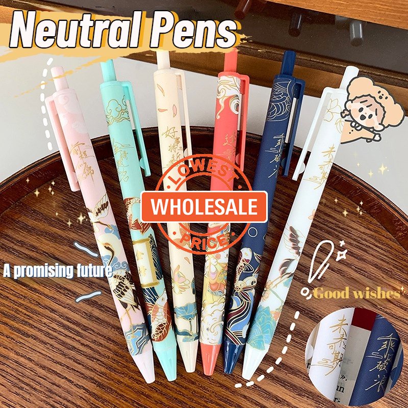 [Harga Grosir] 0.5mm Pena Netral Yang Dapat Dihapus Pena Tanda Tangan Kawaii Anime Kartun Press Gel Pen Kantor Sekolah Ujian Perlengkapan Menulis Siswa Alat Tulis